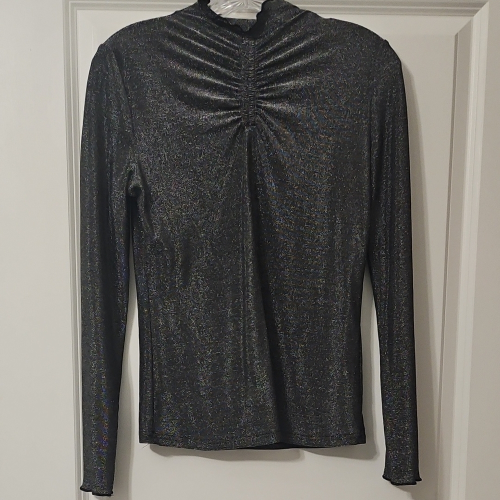 Elegant Black Shimmer Top